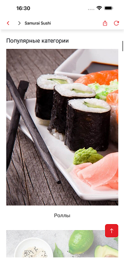 Samurai sushi пример